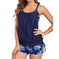 drawstring swimsuit for women | tight fit womens vest swimwear | high-waisted bikini set | energy saving