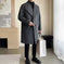 heavyweight wool blend coat | mid-length winter overcoat | mens insulated wool coat | ultrasonic cleaning