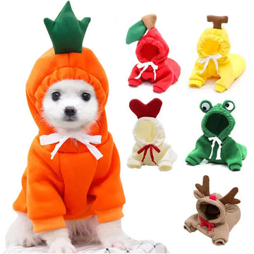 Cute Fruit Dog Clothes For Small Dogs Hoodies Winter Warm Fleece Pet Clothing Puppy Cat Costume Coat For French Chihuahua Outfit Meifu Market