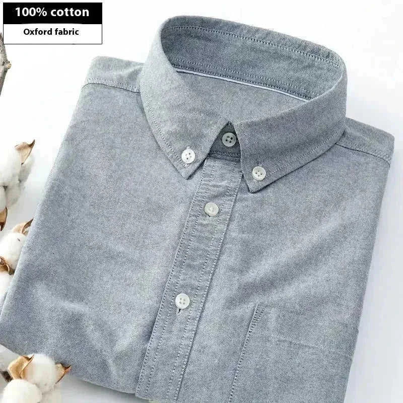 breathable cotton fabric | slim fit long sleeve shirt | wrinkle resistant casual shirt | energy saving