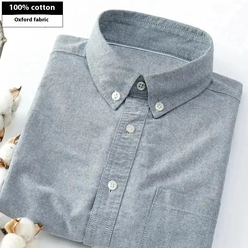 breathable cotton fabric | slim fit long sleeve shirt | wrinkle resistant casual shirt | energy saving