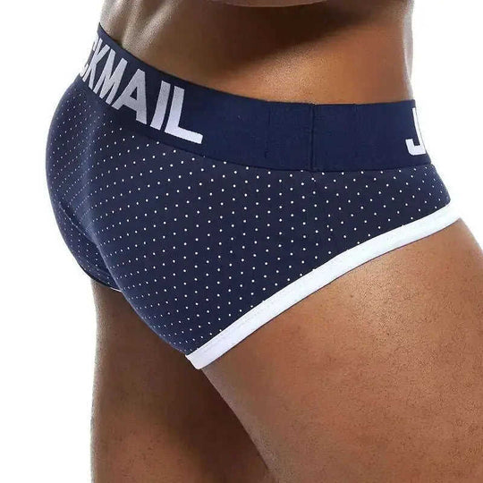 Men's Pure Cotton Triangle Briefs - Polka Dot Sweat-Absorbent Meifu Market
