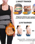Tummy Sweat Shapewear Bodysuits Women Waist Trainer Slimming 2-3 Belts Workout Shaper Corset