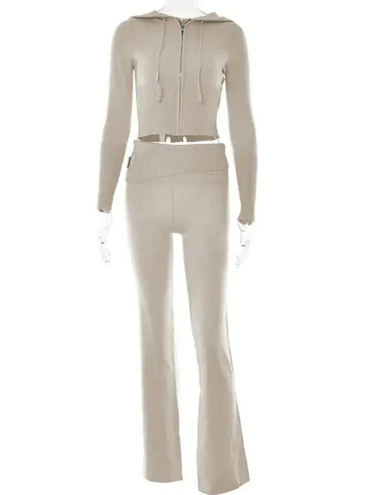 premium cotton blend fabric | two-piece hoodie set | versatile lounge wear | energy saving