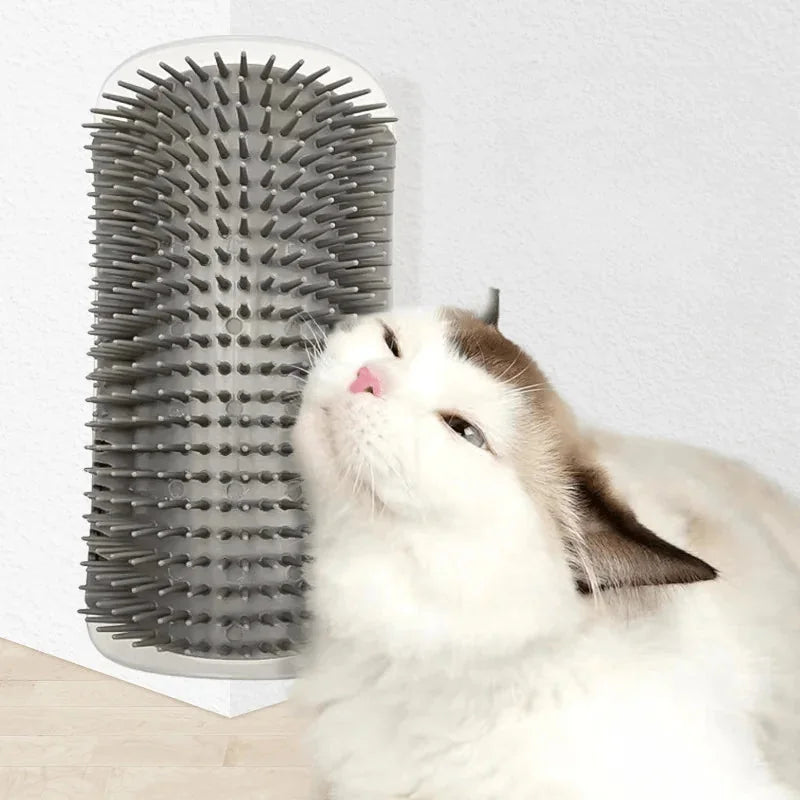self-cleaning cat brush | silicone grooming comb | wall-mounted pet massager | ultrasonic cleaning