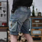 Blue Denim Shorts Men's American High Street - Meifu Market