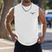 Mens Fashionable Casual Printed Sleeveless Vest 2XL - side view showing details