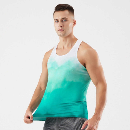 Men's Breathable Running Vest – Polyester Sport Tank, 4 Colors S–XXL - Meifu Market