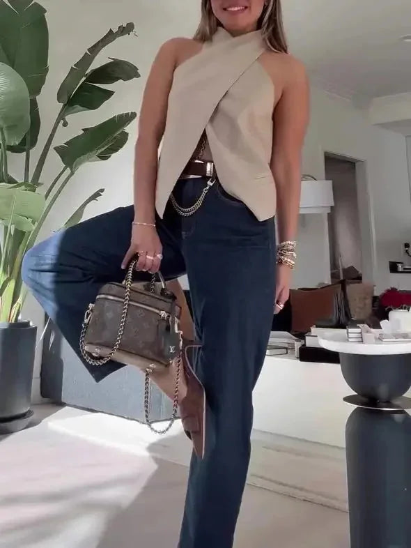 khaki sleeveless vest for men | durable cotton canvas vest | utility vest with multiple pockets | ultrasonic cleaning