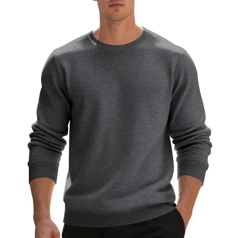 fleece-lined construction | loose fit sweater | cotton blend material | ultrasonic cleaning