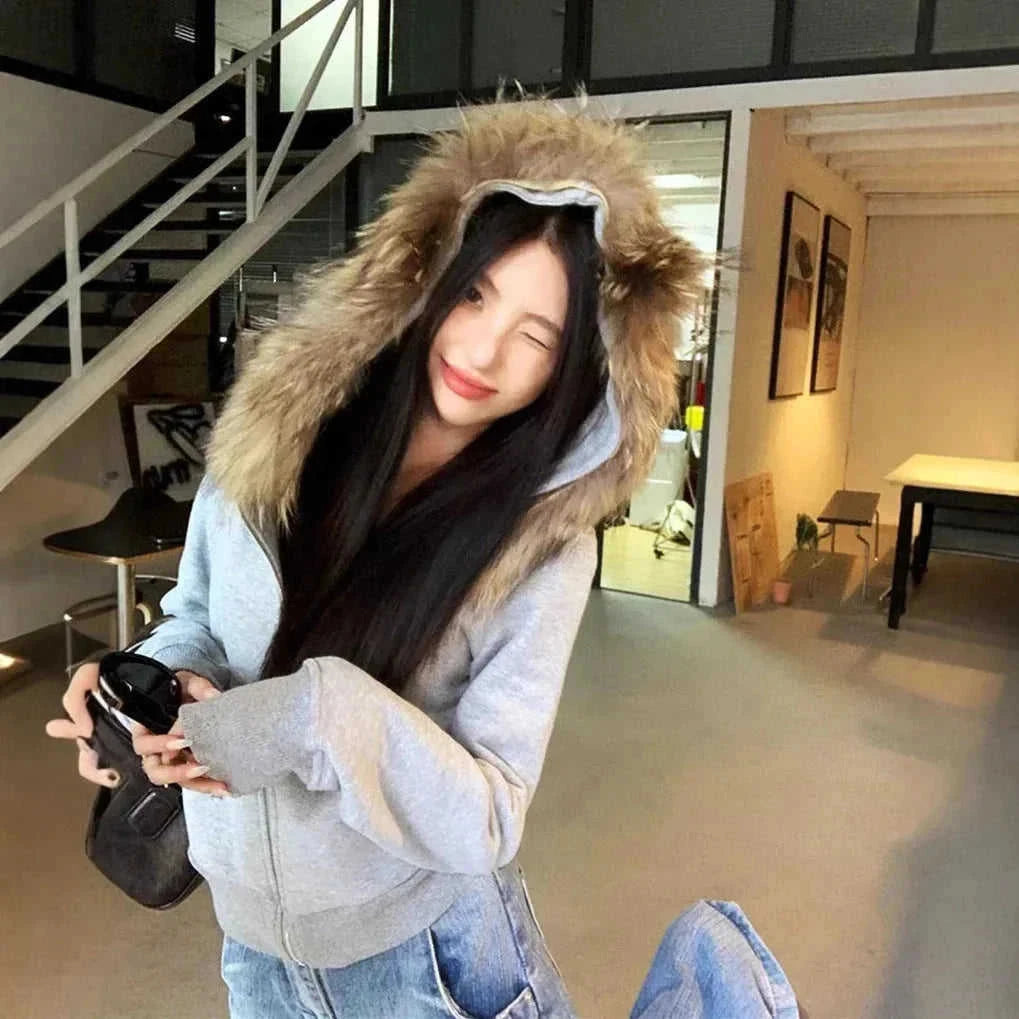 fleece-lined cardigan | soft cotton blend fabric | oversized hooded cardigan | energy saving