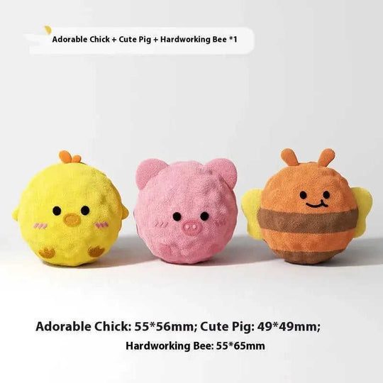 Dog Cartoon Acanthosphere Sounding Toy Pet Molar Teeth Cleaning Piggy - scale comparison view