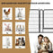 6 Panels Heavy Duty Metal Playpen With Door 39.37 H Dog Fence Pet Exercise Pen For Outdoor, Indoor - back view (pattern:...