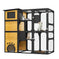 GO Large Cat Catio 4 Tiers Cat Enclosure For Outdoor, Cat House Weatherproof Attached To Window For Multiple Cats With Pla...