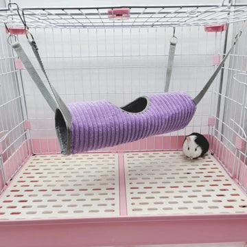 large hamster tunnel hammock | durable ferret hideaway with swing | interactive pet channel for rats | energy saving