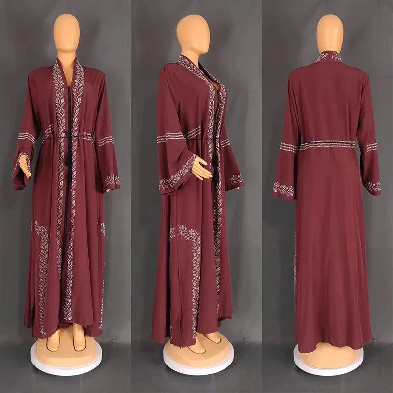 long-sleeve abaya dress | breathable cotton fabric | plus size prayer gown | ultrasonic cleaning