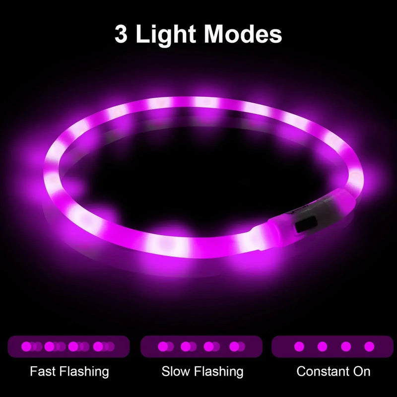 rechargeable pet collar | led dog collar | glowing cat collar | ultrasonic cleaning