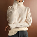 Loose High Collar Warm Sweater Solid Color Knitted Women Meifu Market