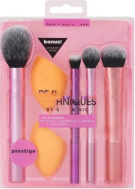 professional-grade makeup brushes | synthetic bristle brushes | 5-piece brush set | energy saving