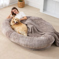 Large Human Short Plush Dog Bed Meifu Market