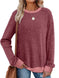 cotton-blend fabric | oversized fit pullover | breathable long sleeve top | ultrasonic cleaning