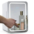 skincare refrigerator with mirror | portable beauty fridge | compact cosmetic refrigerator | ultrasonic cleaning