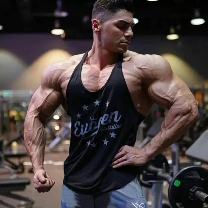 moisture-wicking cotton vest | breathable sleeveless workout top | muscle fit training tank | energy saving