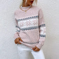 Half Turtleneck Snowflake Sweater Women Meifu Market