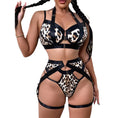 Underwear Leopard Print Three-point Underwear Set Straps Meifu Market