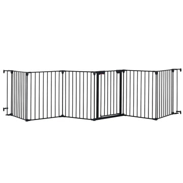 150 Adjustable Safety Gate 6 Panels Play Yard Metal Doorways Fireplace Fence Christmas Tree Fence G Meifu Market