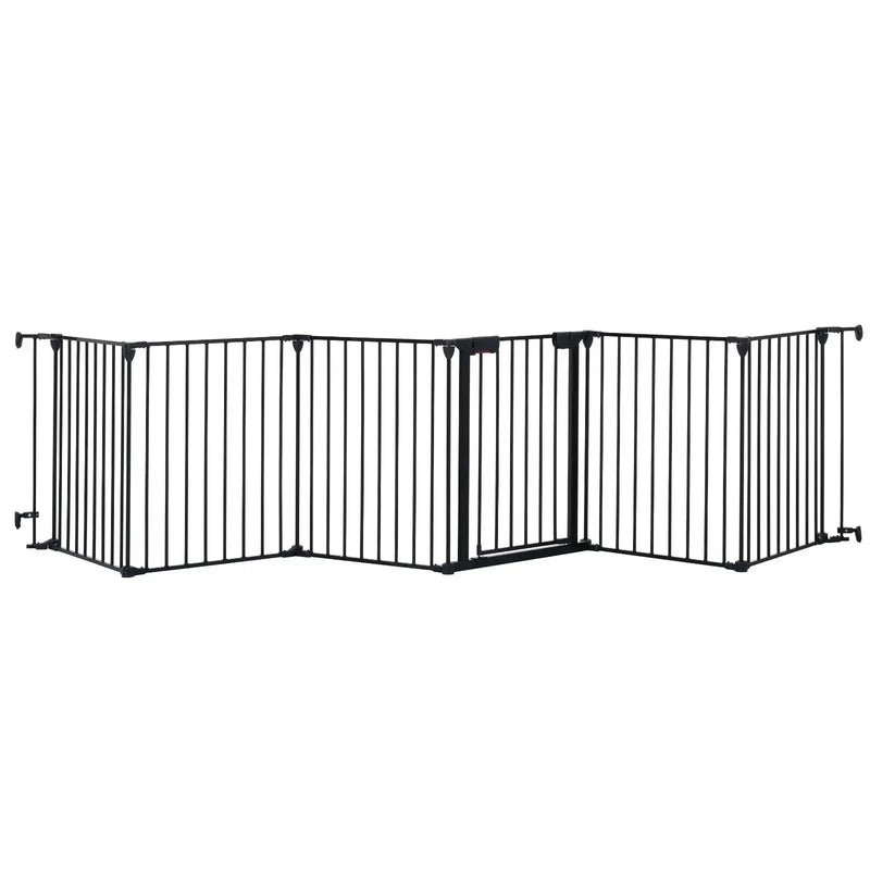 150 Adjustable Safety Gate 6 Panels Play Yard Metal Doorways Fireplace Fence Christmas Tree Fence G Meifu Market