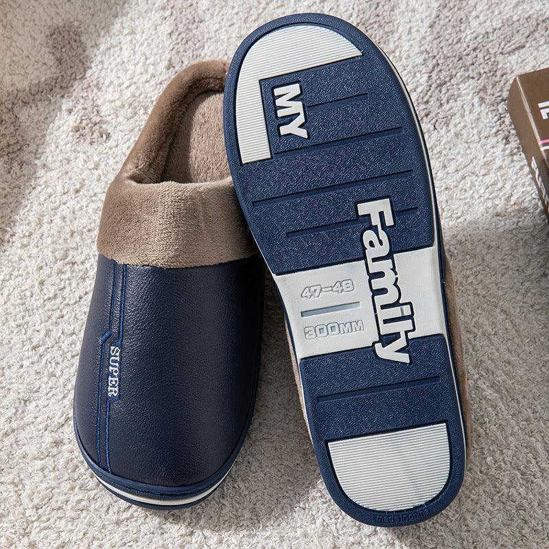Winter Oversized Cotton Slippers Male PU Meifu Market