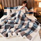 Cashmere Three-layer Blanket Thickened Warm Feather Silk Blanket meifu market