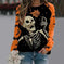 fleece sweatshirt | oversized fit | halloween cartoon print | ultrasonic cleaning