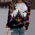 halloween cartoon sweatshirt | long sleeve pullover top | womens graphic sweatshirt | energy saving
