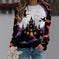 fleece sweatshirt | oversized fit | halloween cartoon print | energy saving