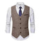 A Simple And Casual British Style Vest In Contrasting Colors For Men Without Straps - main view (pattern: solid, check |...