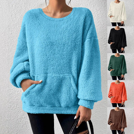 Women's Casual Fashion Solid Color Long-sleeved Sweater