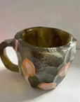 400ml Resin Crystal Coffee Mug - Elegant Mineral Design with Handle - view 28 (pattern: check)
