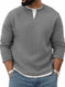 Mens FallWinter Two-Piece Crew-Neck Long-Sleeve Top M - color variant display