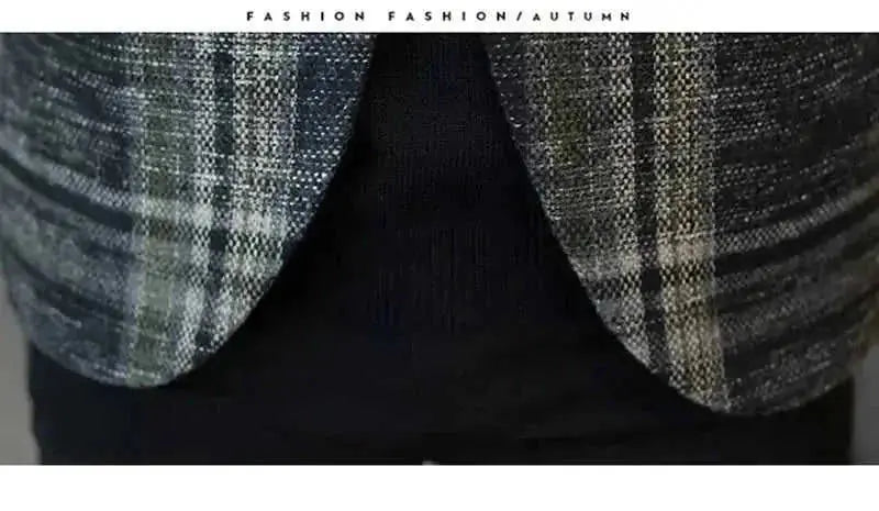 slim-fit plaid blazer | wool blend mens blazer | modern fit blazer jacket | ultrasonic cleaning
