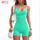 high-waisted yoga romper | moisture-wicking sportswear | seamless workout jumpsuit | ultrasonic cleaning