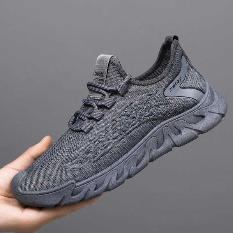 Spring New Breathable Thin Mesh Flyknit Casual Versatile Men's Sneakers Meifu Market