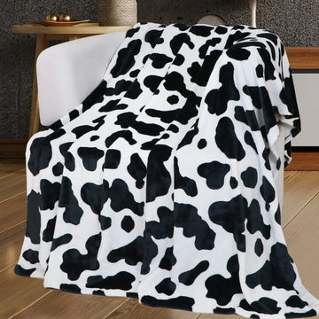 Cows Pattern Printed Flannel Digital Blanket