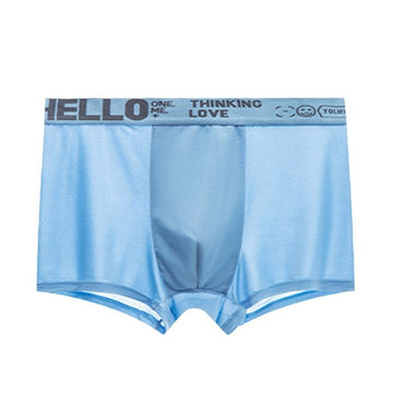 Popular HELLO Ice Silk Men's Underwear Youth Boxer Meifu Market