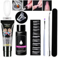 crystal nail extension kit | professional nail art set | acrylic nail forms set | ultrasonic cleaning