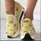 hollow out canvas shoes | 6cm heel height | breathable mesh flats | energy saving