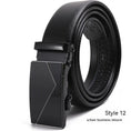 automatic buckle belt | genuine leather belt for men | litchi pattern texture | ultrasonic cleaning