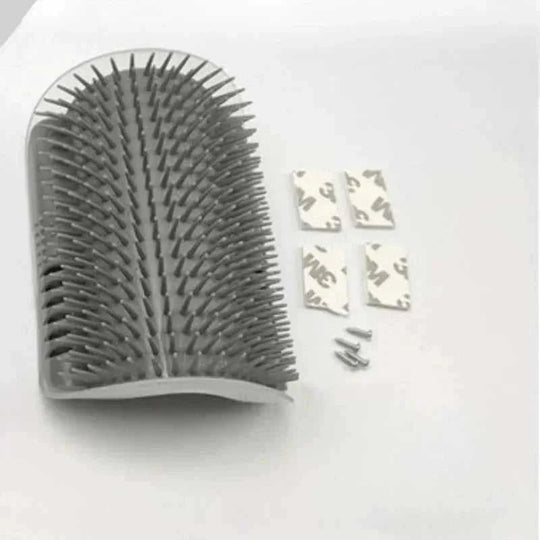 self-cleaning cat brush | silicone grooming comb | wall-mounted pet massager | energy saving
