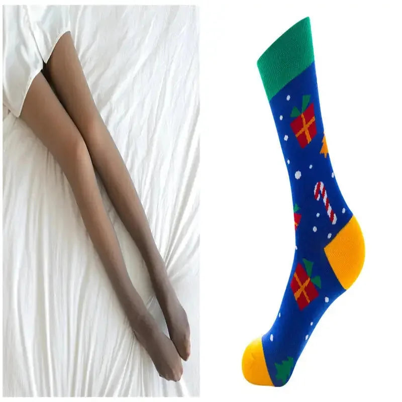 fleece lined tights for women | thermal winter leggings plus size | opaque fleece lined pantyhose | energy saving